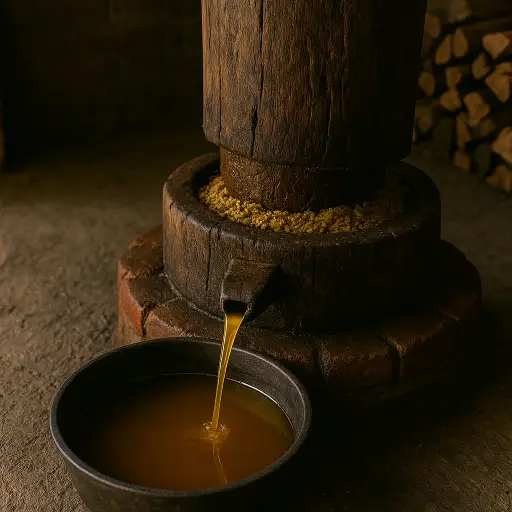 Wood-Pressed Extraction (Kachi Ghani Method)